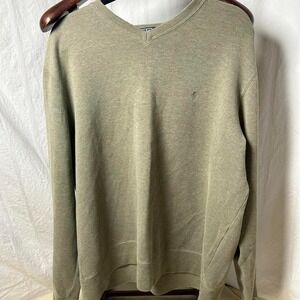 Khaki‎ green Polo Ralph Lauren V-neck sweater #preppy